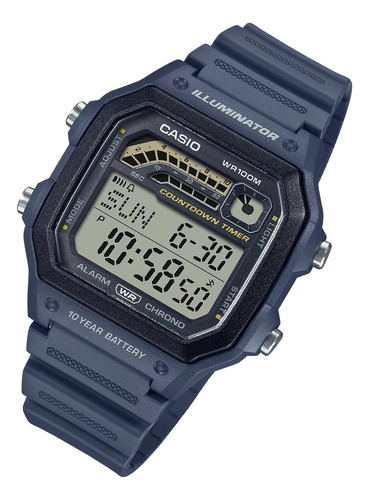 Reloj Casio Hombre Ws-1600h Wr 100 Mts 10 Años Bateria