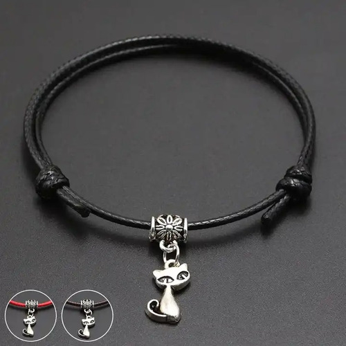 Pulsera Amor Amistad Mascota Gato Gatito Negro