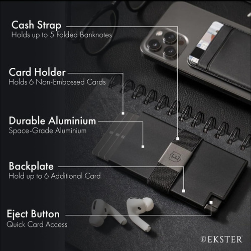 Cartera Con Tarjetero De Aluminio Ekster Para Hombre | Me...