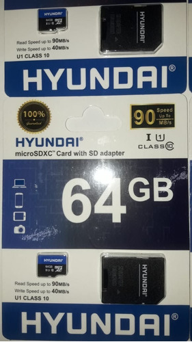 Micro Sd Xc 64gb Hyundai 90mb/s Class10 U1 C/adapt Sd Orignl