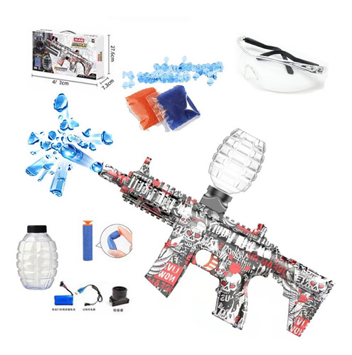 Electric Gel Shooting Gun Toy + Water Ball Bullet + Goggles