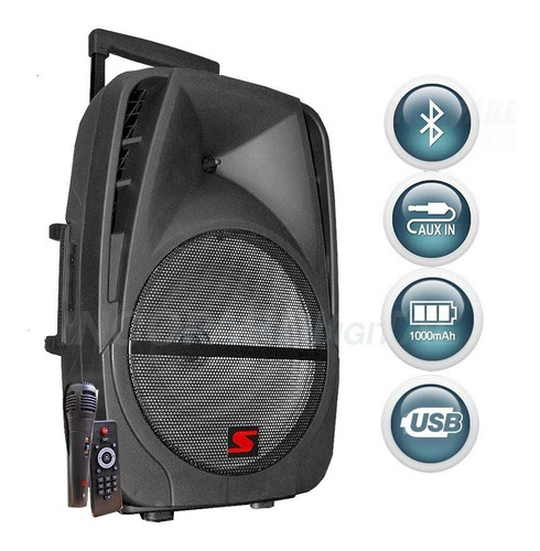 Bafle Potenciado 15'' Bateria Recargable-bluetooth