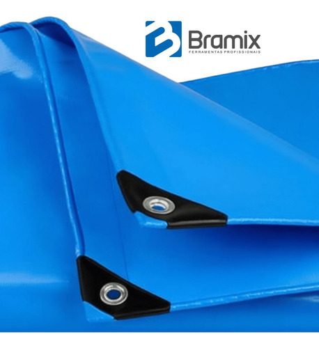 Lona Caminhão 6x3 100g/m2 Azul Carga Piscina Toldo Bramix