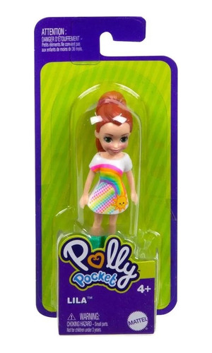 Muñeca Polly Pocket Lila Vestido Arcoiris