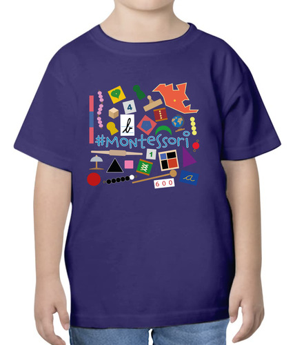 Playera De Niño Con Diseño Materiales Montessori