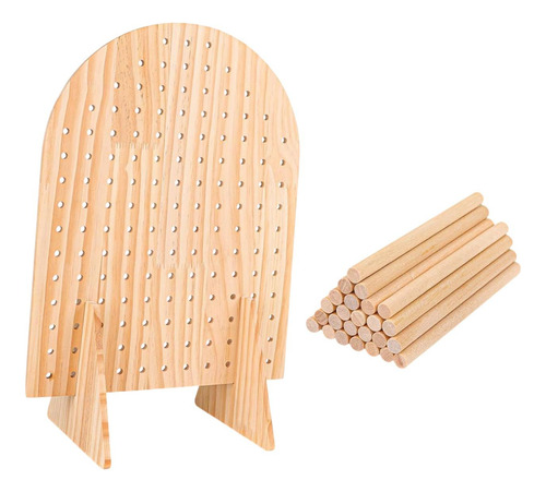 Soporte De Exhibición De Tablero Perforado De Madera