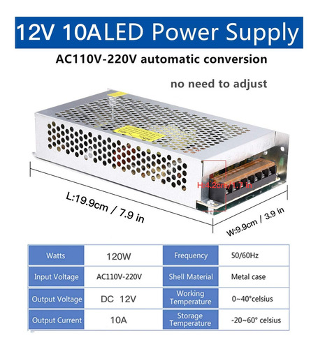 Genérica Fuente Conmutada 12v 10a