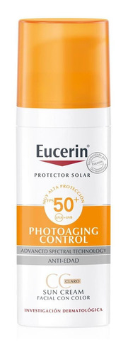 Eucerin Antiedad Sun Photoaging Control Con Color Claro Fps 