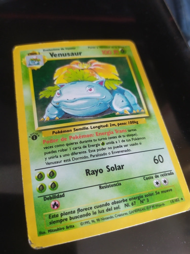 Venusaur Base Set Primera Ed Pokemon Cartas Cards Tcg 15/102