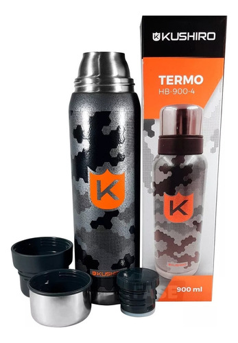 Termo Kushiro 900ml Acero Inoxidable Doble Capa Pico Cebador