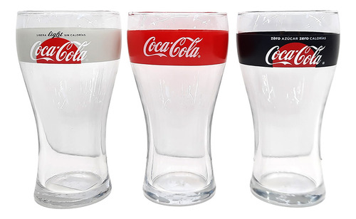 Conjunto 3 Copos Coca-cola Long 470ml 1705542 - Globimport