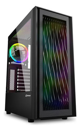 Gabinete Gamer Sharkoon Rgb Wave 4 Fanes 120mm 4 Puertos 