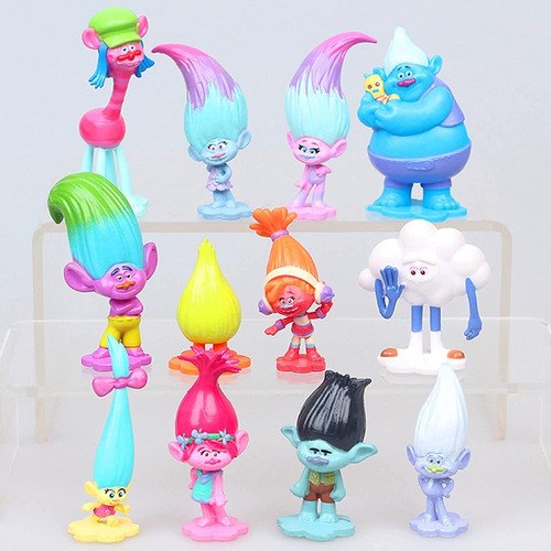 12pcs/set Trolls Acción Figura Modelo Muñeca Juguete Regalo