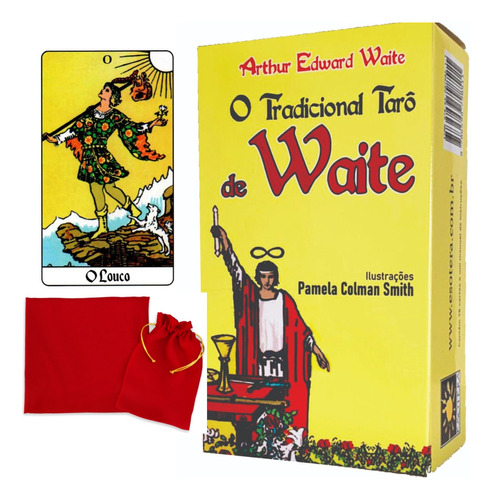 Grande Tarô Waite 78 Cartas Toalha E Saquinho ( Escolha Cor)