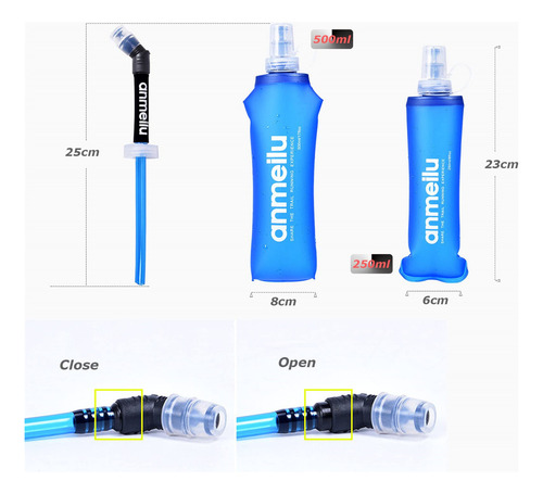 Pj Botella De Agua Plegable Con Termo Blando De 500 Ml Para