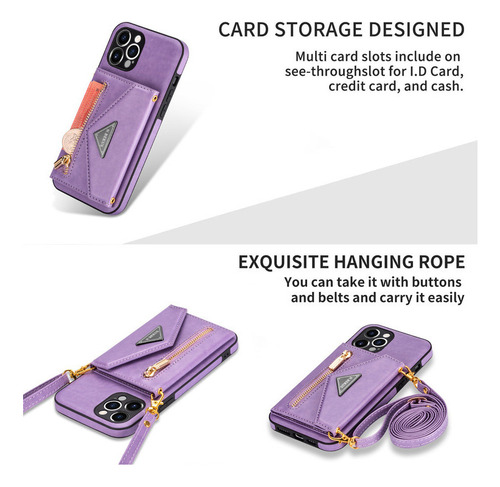 Funda De Piel Para iPhone Funda Tipo Cartera Con Correa