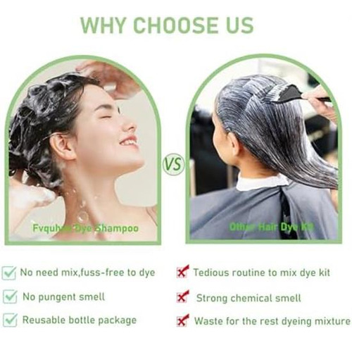Shampoo Natural De Cor De Cabelo Para Cobertura De Cabelos G