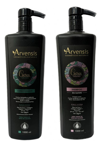 Kit Shampoo E Condicionador Arvensis Cachos Naturais 1l