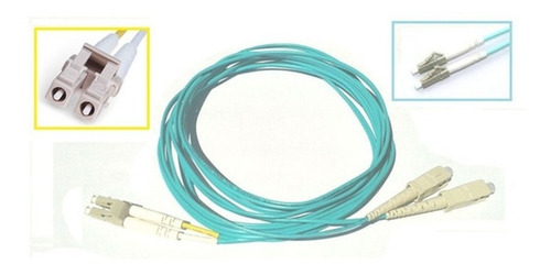 Imagen 2 de 3 de Patch Cord De Fibra Optica Mm Lc/sc Upc Om3 50/125um Dx 3mt