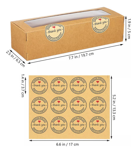 # Caja De Cartón Para Galletas, 50 Unidades, Abre La Ventana