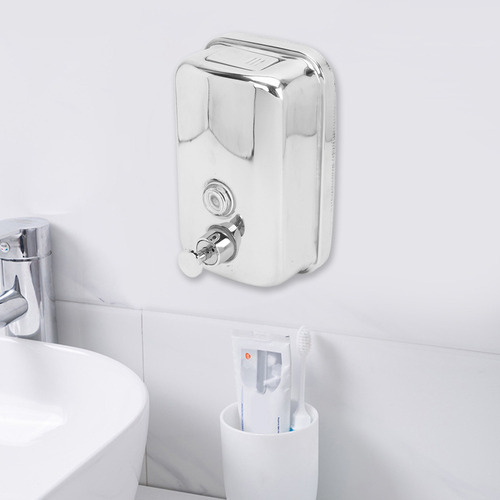 Dispensador De Jabón Manual De Acero Inoxidable 500ml