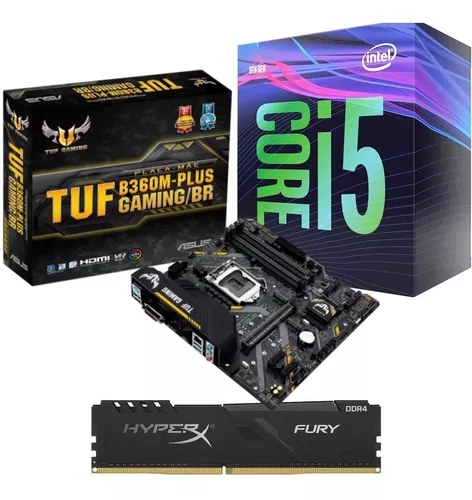 Kit Gamer I5-9400f + Asus Tuf B360m-plus+ Hyperx 8gb 2666mhz