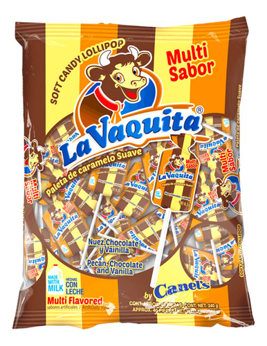 Paleta De Caramelo Suave La Vaquita Canel's 40 Pz Multisabor