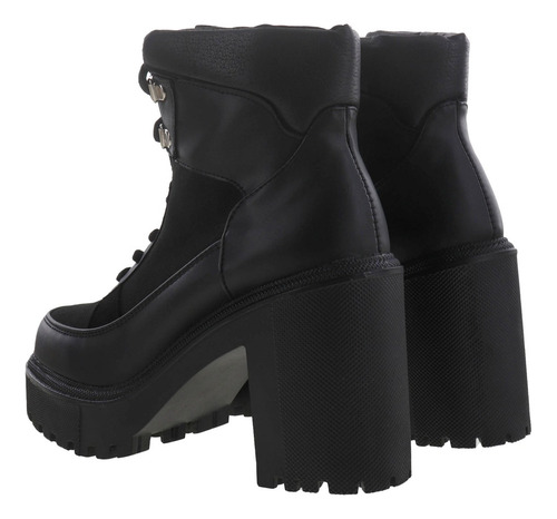 Imagen 4 de 4 de Botines Estilo Combate Dama De Plataforma Con Agujetas Erez