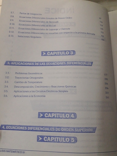 Imagen 3 de 10 de Libro De Analisis Matematico Tomo 4 Espinoza