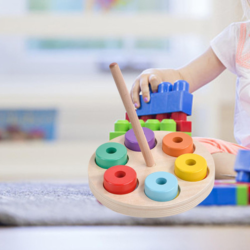 Bloque Apilable De Madera, Juguetes Educativos, Juegos De