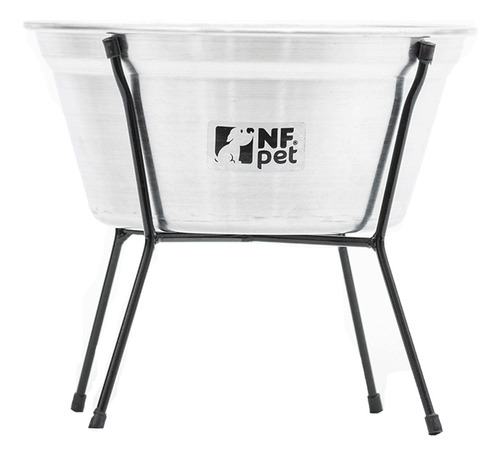 Comedouro Aramado Simples Nf Pet Alumínio 2,5 L