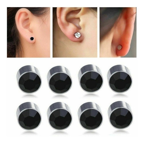 Aretes Negros Sin Hueco, Piercing, Pendiente, Expansor Falso