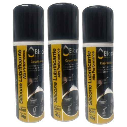 Kit Silicone Lubrificante Performance Black  (65ml)- 3 Unid