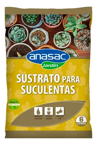 Sustrato Para Suculentas Ligero 6lt Anasac