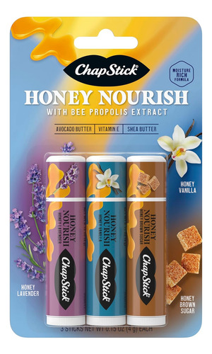 Bálsamo Labial Chapstick Nutritivo Con Miel, Fórmula Hidrata
