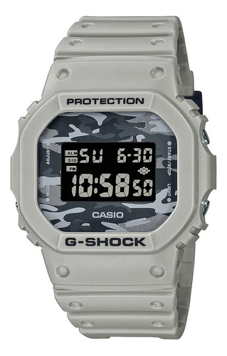 Reloj G-shock Dw5600ca-8  Camuflaje, Color Gris, Para Hombre