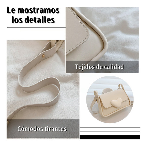 Bolso Bandolera De Mujer Modelo Sencillo En Forma De Corazón