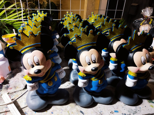 Paq 6 Alcancias Mickey Mouse Rey Mickey Mouse Rey Azul