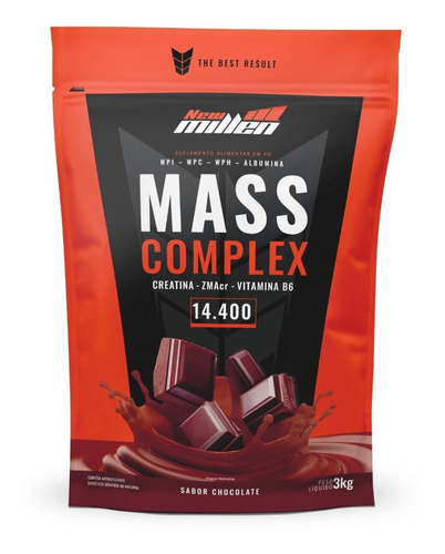 Mass 14.400 Premium Refil - 3000g - New Millen - Chocolate