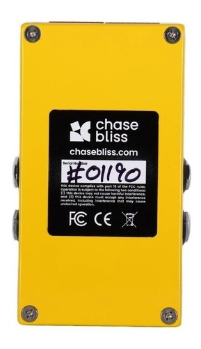 Pedal de efeito Chase Bliss Audio Habit amarelo