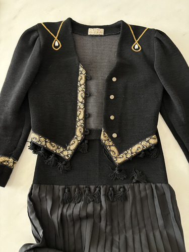 Conjunto De Fiesta Falda Con Saco Graciela Campomar (Usado)