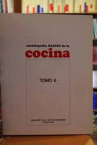 Enciclopedia De La Cocina Internacional. Tomo 6 - Juan Salva (Usado)
