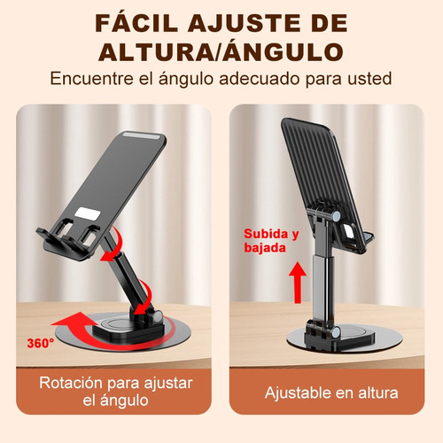 Soporte De Teléfono De Escritorio Plegable Y Ajustable