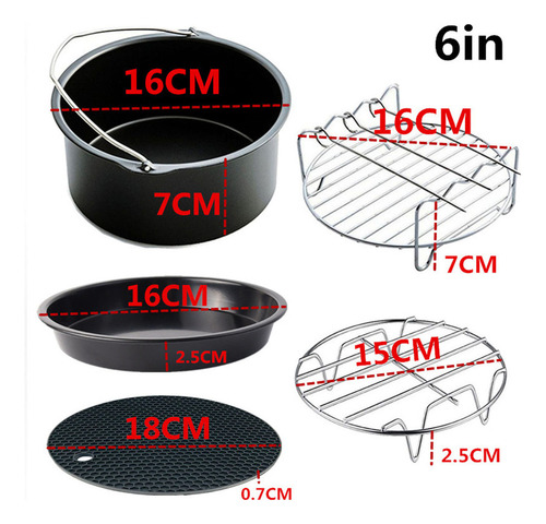 Accesorios De De Aire De 6 Pulgadas Bandeja De Pizza Rejilla