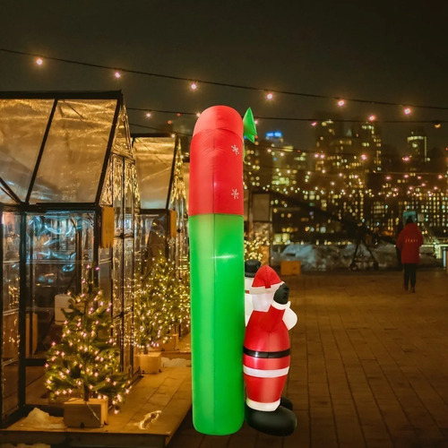 Parque Inflável De Arco Inflável De Papai Noel E Boneco De