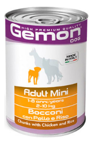 Pack Alimento Perro Gemon Lata Chicken & Rice 415gm X3 Tm