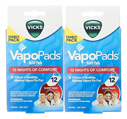 Paquete Familiar Vicks Vapo Pad, 12 Unidades (paquete De 2)