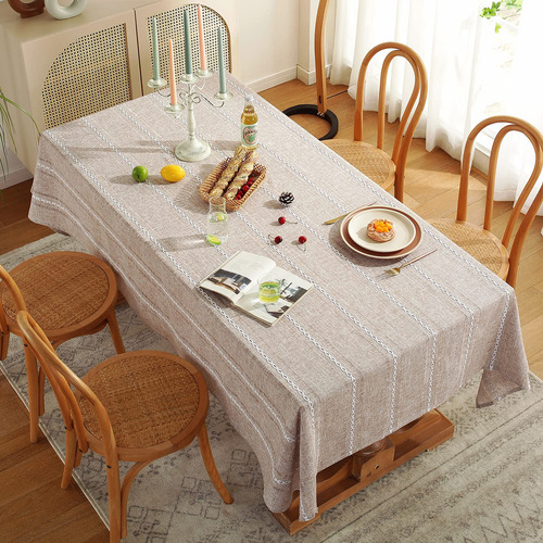 Chassic Manteles De Lino Estilo Granja De 60 X 120 Pulgadas