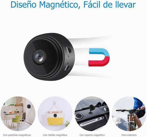 Imagem 6 de 7 de Mini Câmeras De Segurança Wifi 1080p Hd Sem Fio