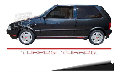 Calco Turbo Ie De Fiat Uno Turbo Kit Completo Reflectivo